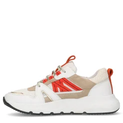 Witte Sneakers Met Oranje Details^Sacha Flash Sale