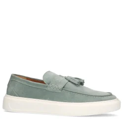 Zeegroene Suede Loafers Met Kwastjes^Sacha Flash Sale