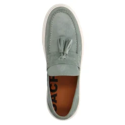 Zeegroene Suede Loafers Met Kwastjes^Sacha Flash Sale