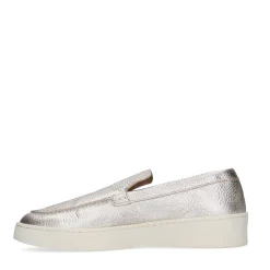 Zilveren Leren Loafers Met Plateau Zool^Sacha Fashion