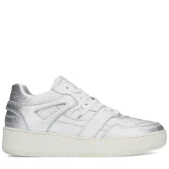 Zilveren Leren Sneakers^Sacha Online