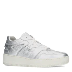 Zilveren Leren Sneakers^Sacha Online