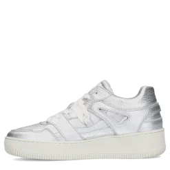 Zilveren Leren Sneakers^Sacha Online