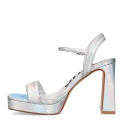Zilveren Metallic Sandalen Met Hak^Sacha Flash Sale