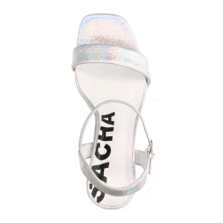 Zilveren Metallic Sandalen Met Hak^Sacha Flash Sale