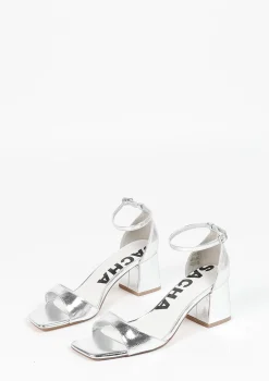 Zilveren Sandalen Met Hak^Sacha Flash Sale