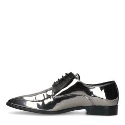 Zilverkleurige Metallic Veterschoenen^Sacha New