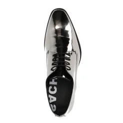 Zilverkleurige Metallic Veterschoenen^Sacha New