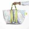 Zilverkleurige Reflecterende Shopper Tas^Sacha Fashion