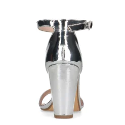 Zilverkleurige Sandalen Met Hak^Sacha Store