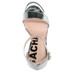 Zilverkleurige Sandalen Met Hak^Sacha Store