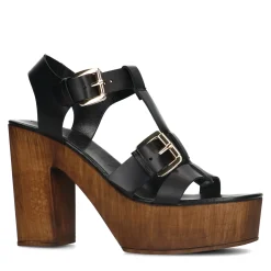 Zware Leren Sandalen Met Plateau Hak^Sacha Shop