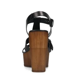 Zware Leren Sandalen Met Plateau Hak^Sacha Shop