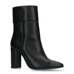 Zwart Leren Enkellaarsjes Met Hak^Sacha Flash Sale