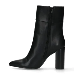 Zwart Leren Enkellaarsjes Met Hak^Sacha Flash Sale