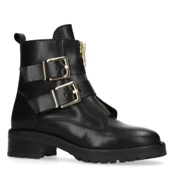 Zwarte Biker Boots Met Goudkleurige Gespen^Sacha Best Sale