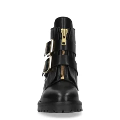 Zwarte Biker Boots Met Goudkleurige Gespen^Sacha Best Sale