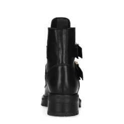 Zwarte Biker Boots Met Goudkleurige Gespen^Sacha Best Sale