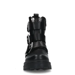 Zwarte Biker Boots Met Zilverkleurige Gespen^Sacha Outlet