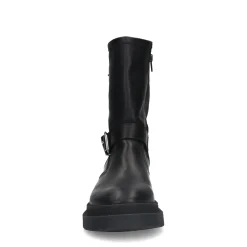 Zwarte Biker Boots Met Zilverkleurige Gespen^Sacha Hot