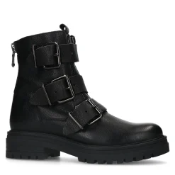 Zwarte Bikerboots Met Gespen^Sacha Outlet