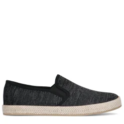 Zwarte Canvas Loafers Met Geweven Touwzool^Sacha Store