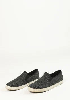 Zwarte Canvas Loafers Met Geweven Touwzool^Sacha Store