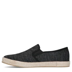 Zwarte Canvas Loafers Met Geweven Touwzool^Sacha Store