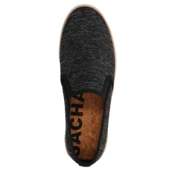 Zwarte Canvas Loafers Met Geweven Touwzool^Sacha Store