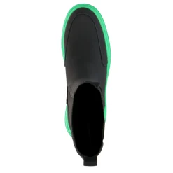 Zwarte Chelsea Boots Met Groene Zool^Sacha Best Sale