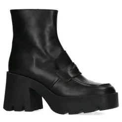 Zwarte Chunky Enkellaarsjes Met Blokhak^Sacha Discount