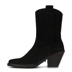 Zwarte Cowboylaarzen Met Hak En Franjes^Sacha Store