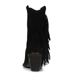 Zwarte Cowboylaarzen Met Hak En Franjes^Sacha Store