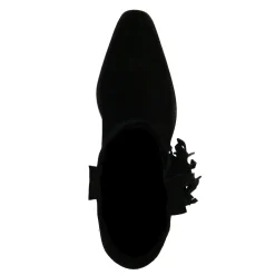 Zwarte Cowboylaarzen Met Hak En Franjes^Sacha Store