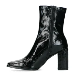 Zwarte Enkellaarsjes Met Lak Look^Sacha Cheap