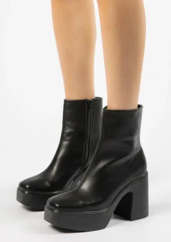 Zwarte Enkellaarsjes Met Blokhak^Sacha Flash Sale