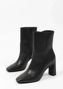 Zwarte Enkellaarsjes Met Hak^Sacha Discount