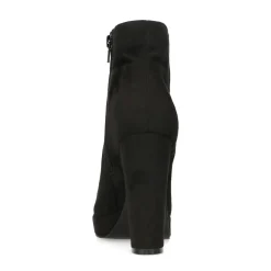 Zwarte Enkellaarsjes Met Hak^Sacha Store