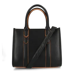 Zwarte Handtas Met Oranje Details^Sacha Best