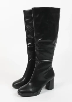 Zwarte Hoge Laarzen Met Blokhak^Sacha Cheap