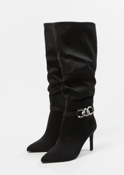 Zwarte Hoge Laarzen Met Naaldhak^Sacha Sale