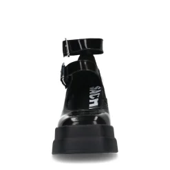 Zwarte Lakfinish Gesloten Pumps Met Plateauhak^Sacha Fashion