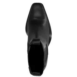 Zwarte Leren Chelsea Boots Met Vierkante Neus^Sacha Cheap