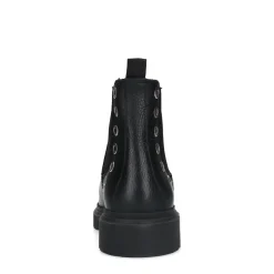 Zwarte Leren Chelsea Boots Met Zilverkleurige Details^Sacha Discount