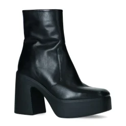 Zwarte Leren Chunky Boots^Sacha Store