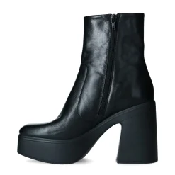 Zwarte Leren Chunky Boots^Sacha Store