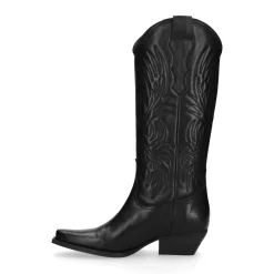 Zwarte Leren Cowboylaarzen^Sacha Clearance