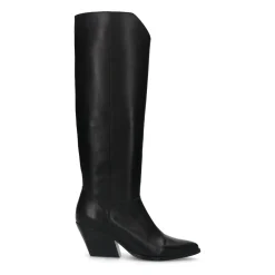 Zwarte Leren Cowboylaarzen^Sacha Cheap