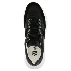 Zwarte Leren En Suede Sneakers^Sacha Store