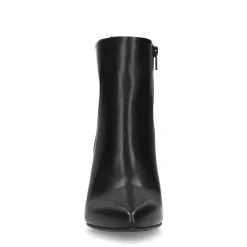 Zwarte Leren Enkellaarsjes Met Naaldhak^Sacha Online